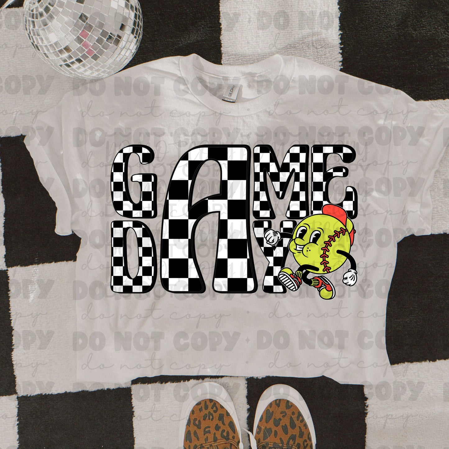 Game Day Softball checkered