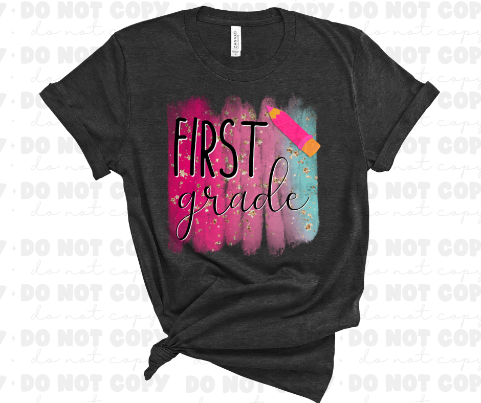 Pink Brushstrokes Grades drop down menu