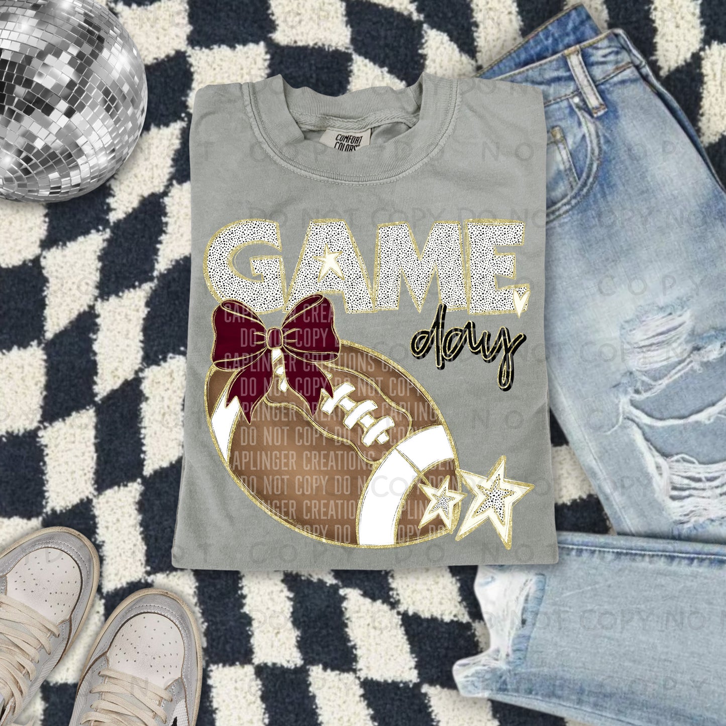 Football bow drop down menu