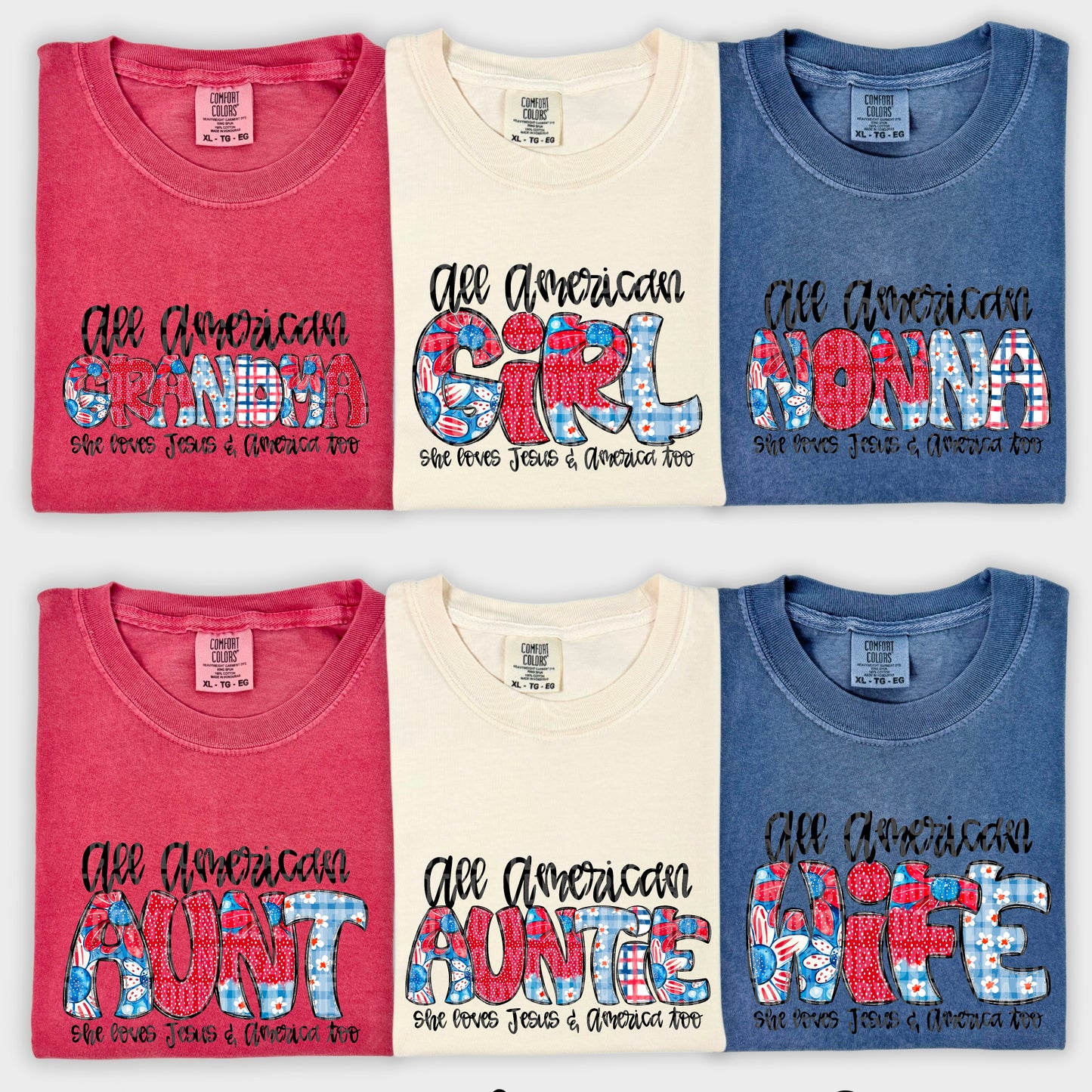 All American names(drop down)