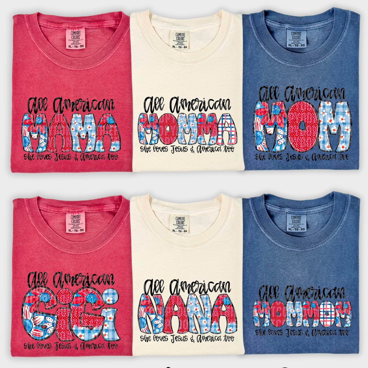 All American names(drop down)
