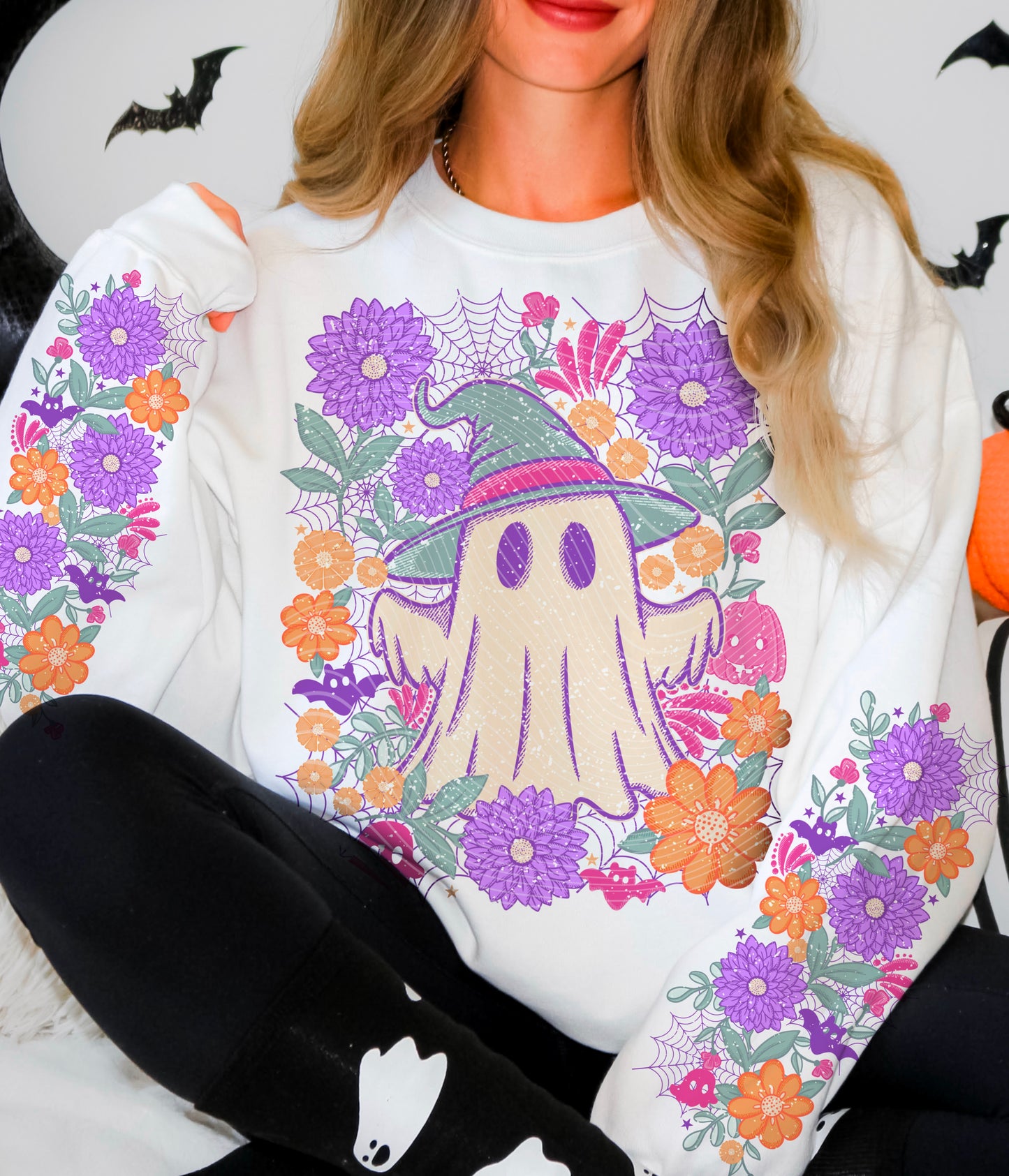 Floral Ghost with Sleeves