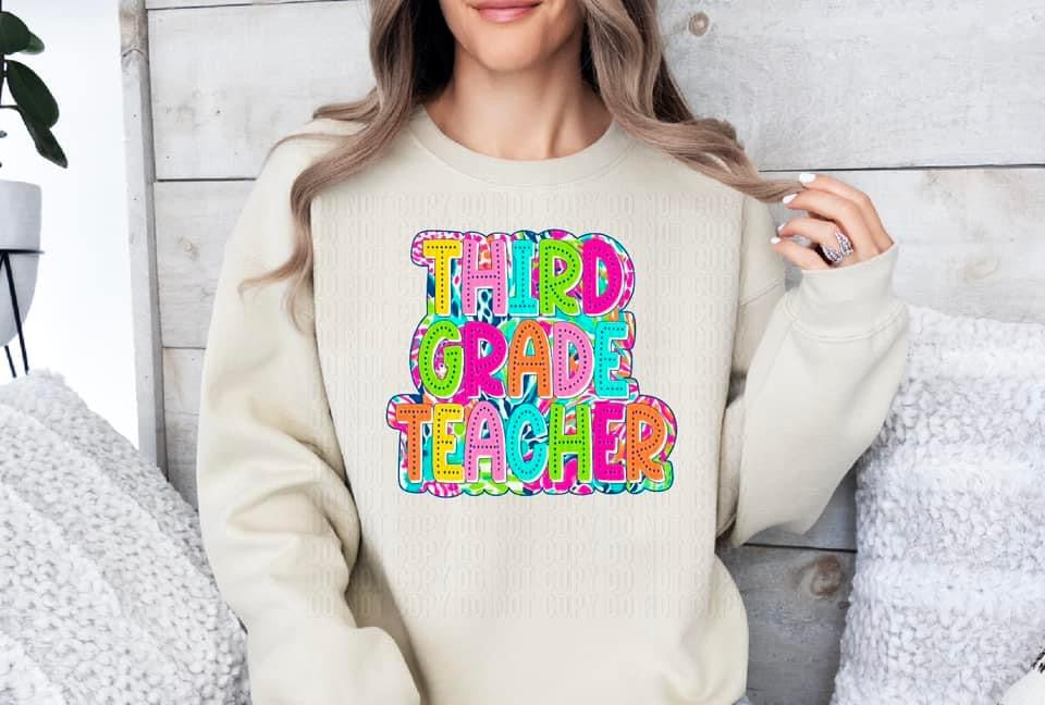 Teacher grades watercolored drop down menu