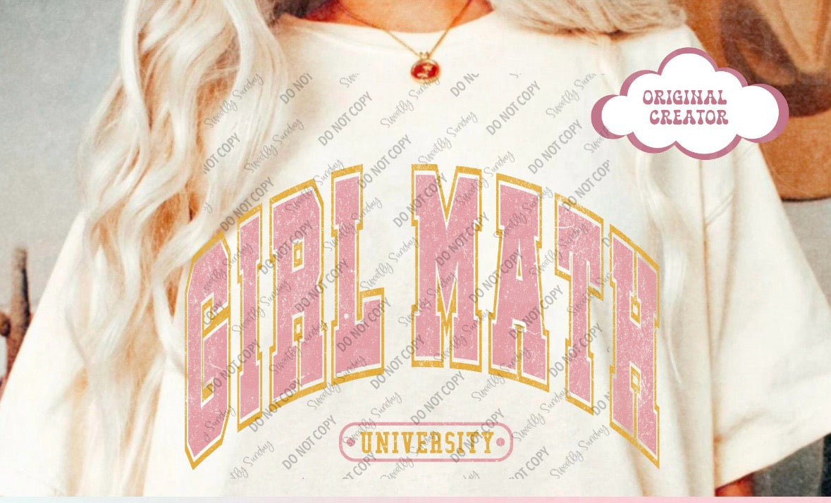 Girl Math University Tee