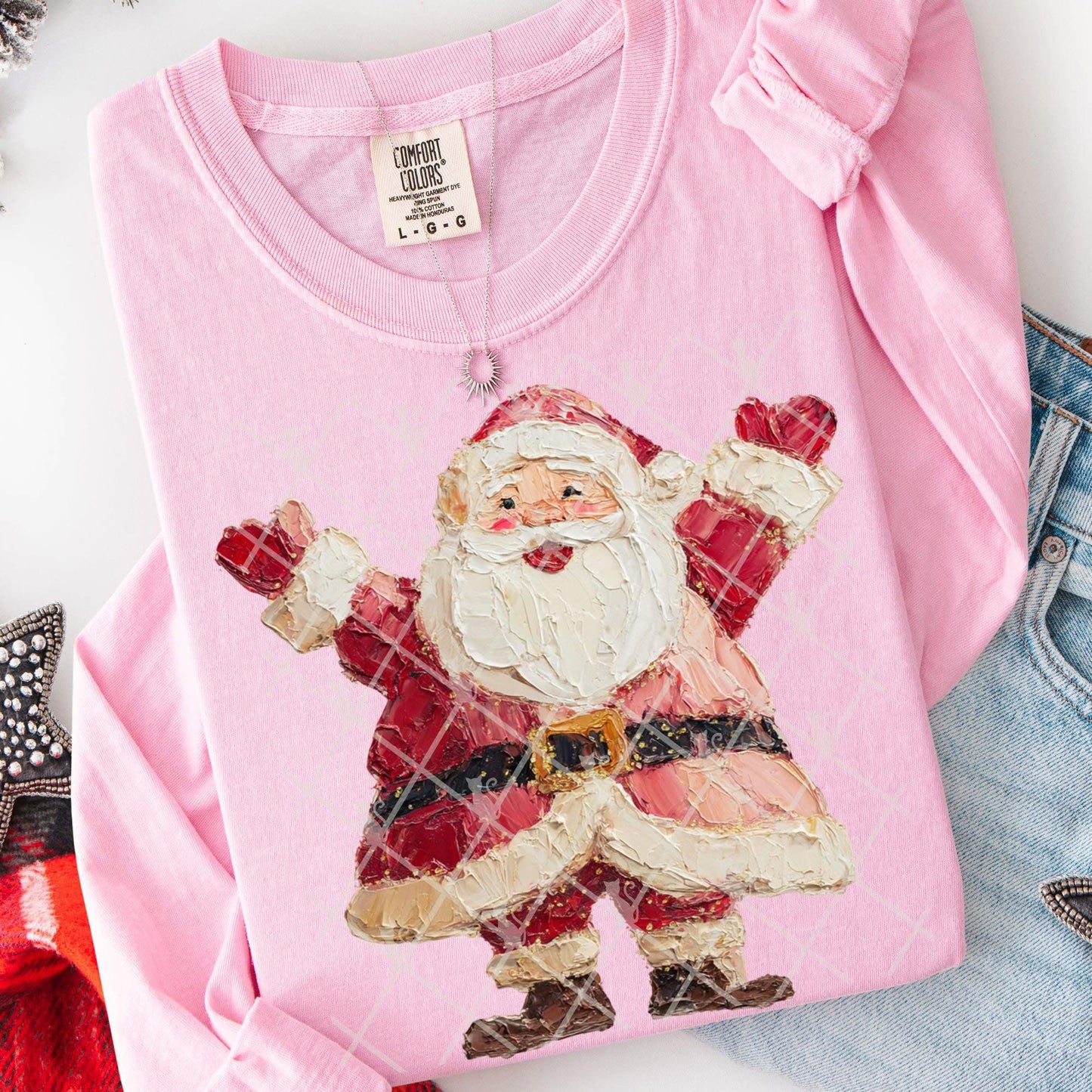 Hand painted Jolly Santa