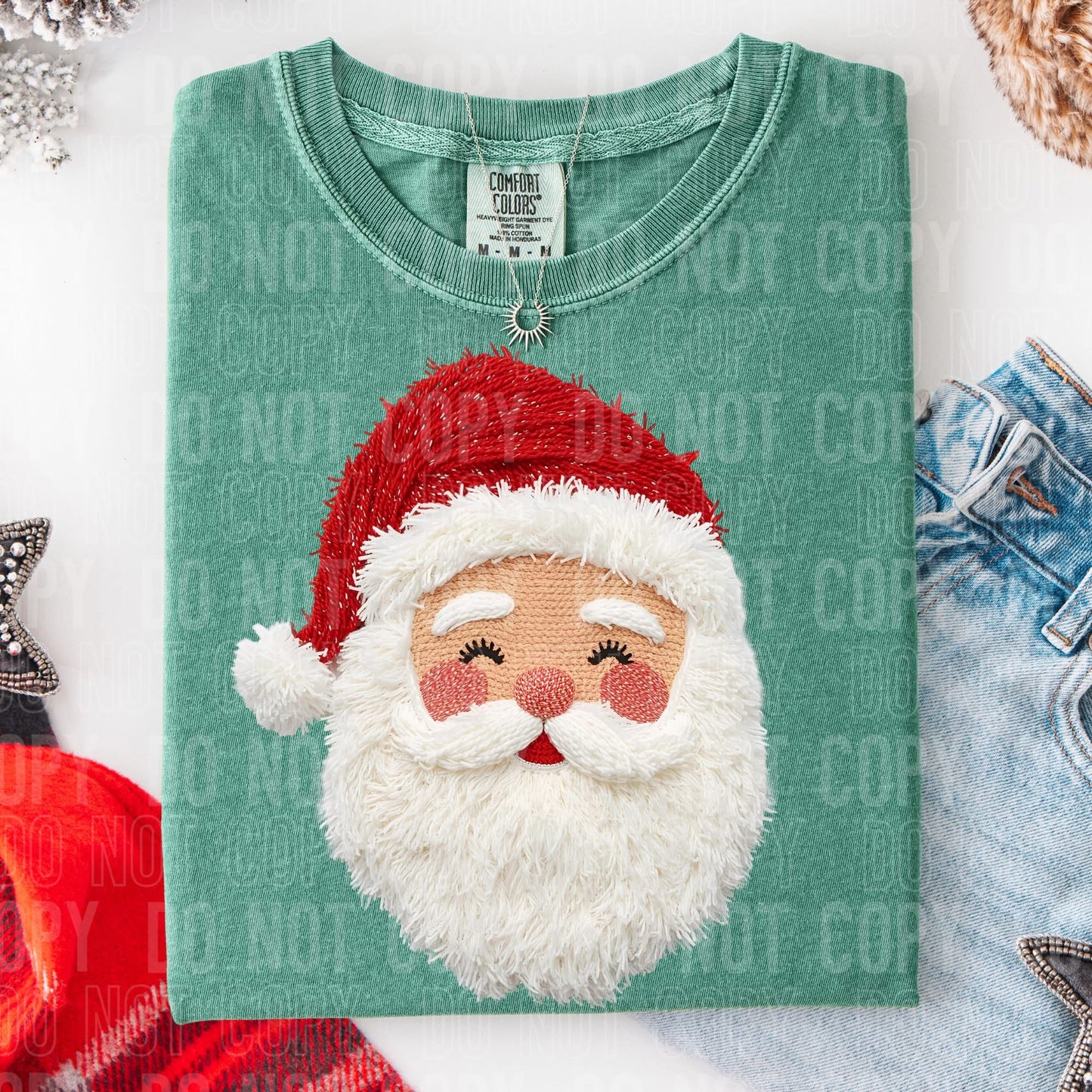 Faux yarn Santa