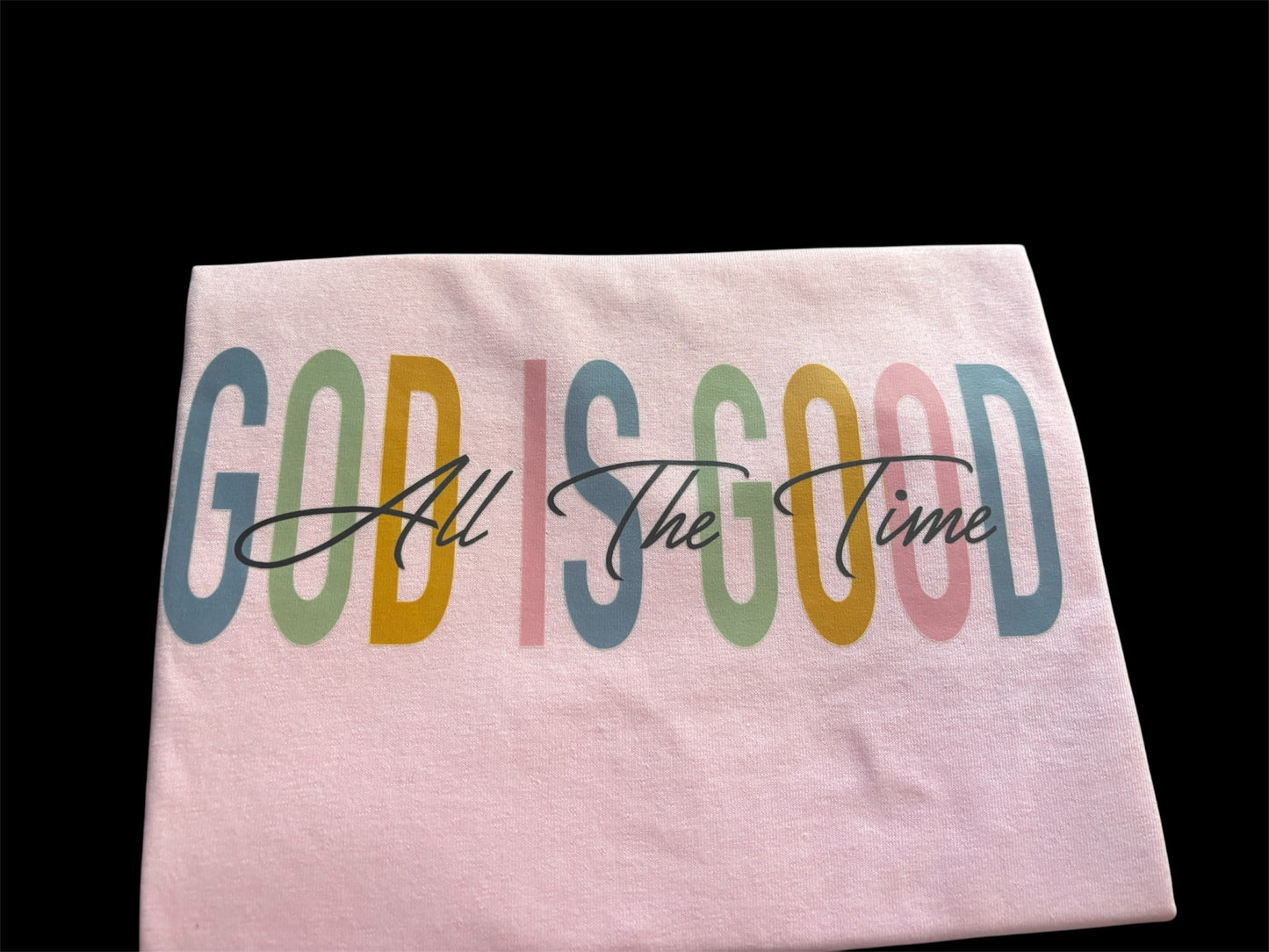God is good all the time jerzee dri power long sleeve pink