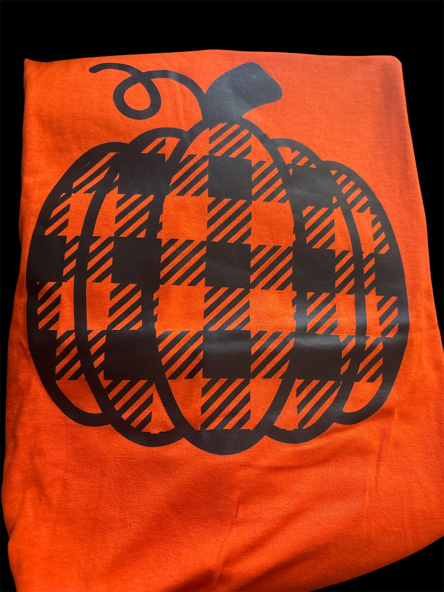 Pumpkin outline jerzee dri blend long sleeve