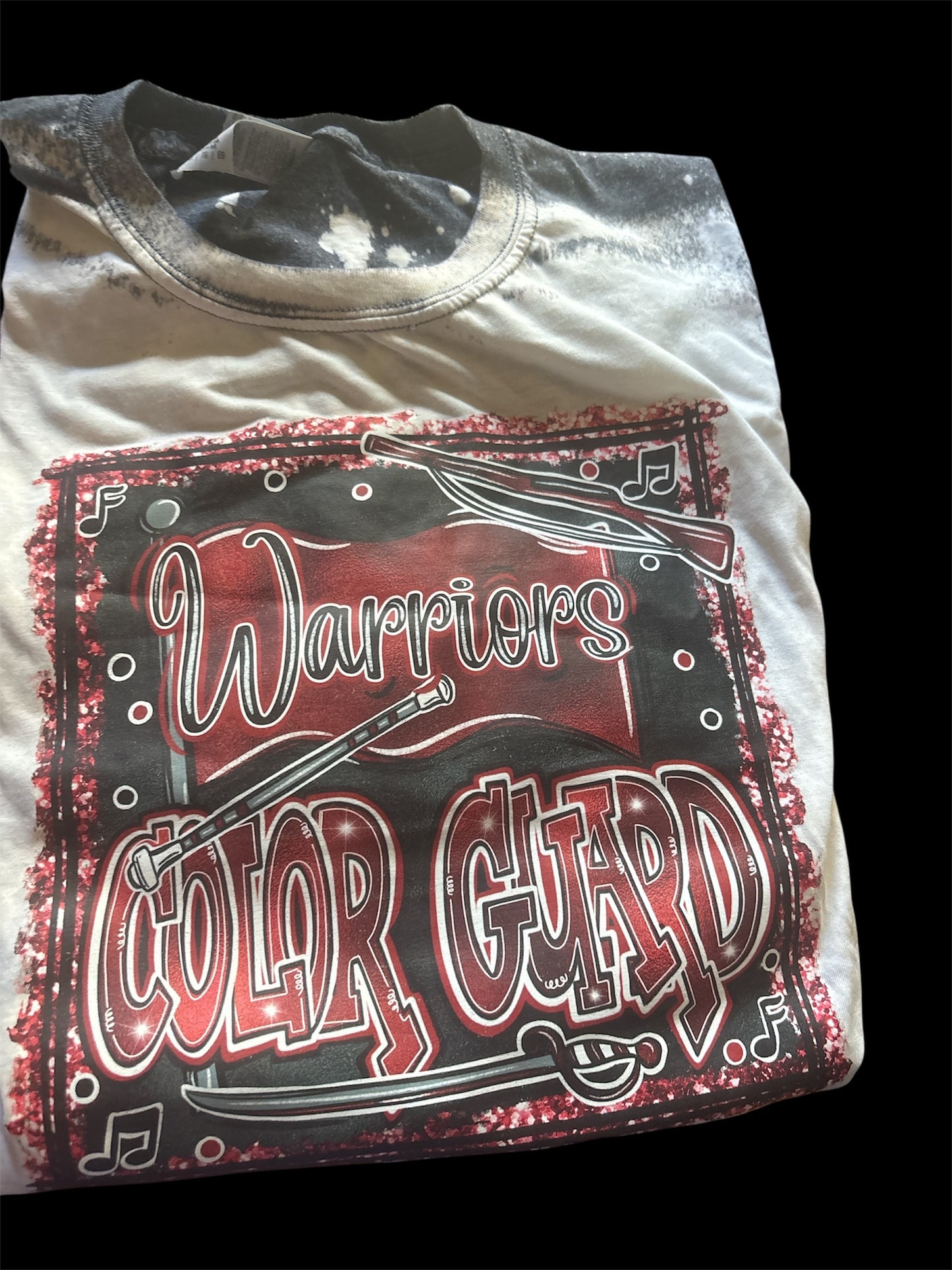 Warriors color guard bleached gildan softstyle