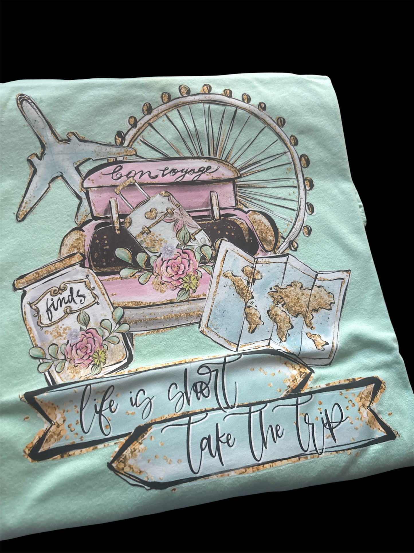 Life is short take the trip bella canvas tee