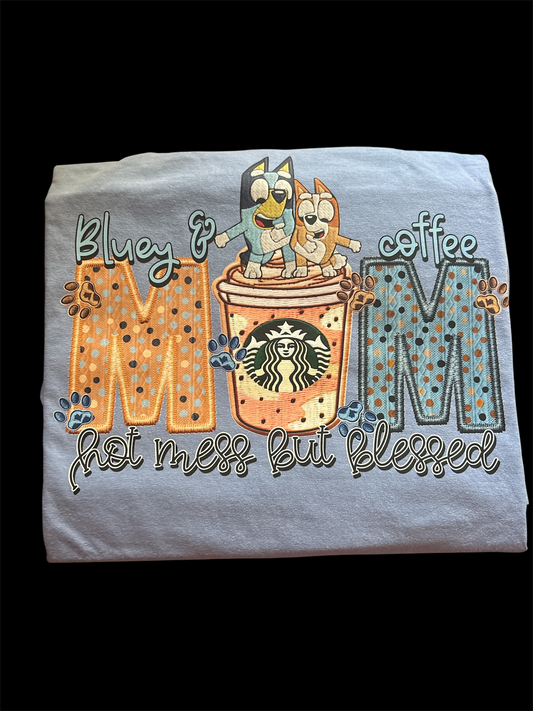 Coffee hot mess but blessed comfort colors