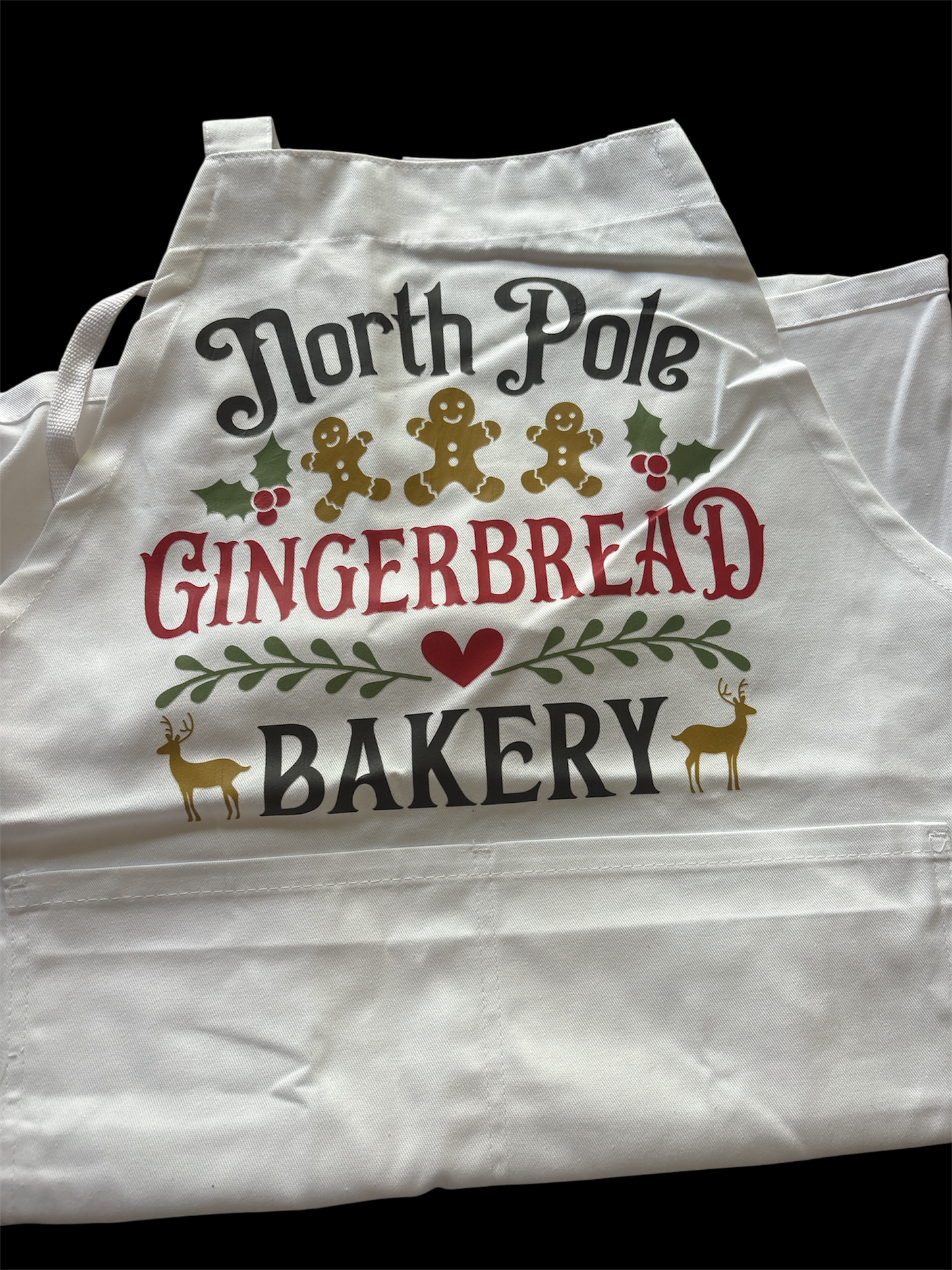 North Pole Gingerbread bakery apron