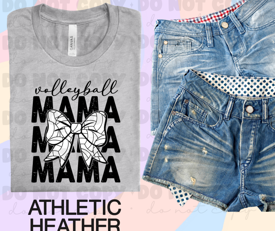 Volleyball Mama (stacked) Bow