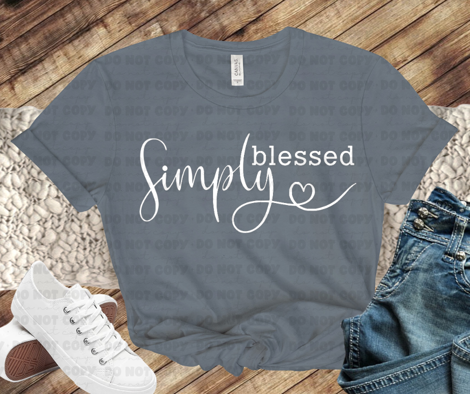Simply Blessed (heart) Religious shirts