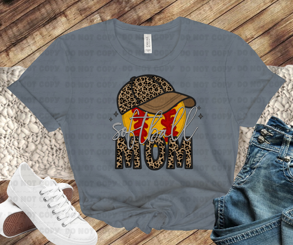Softball Mom leopard