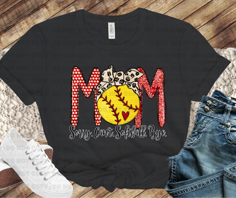 Softball Mom bow