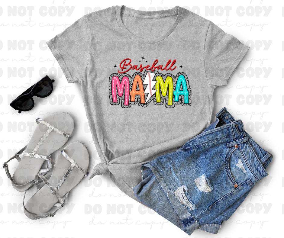 Baseball Mama Lightning Bolt