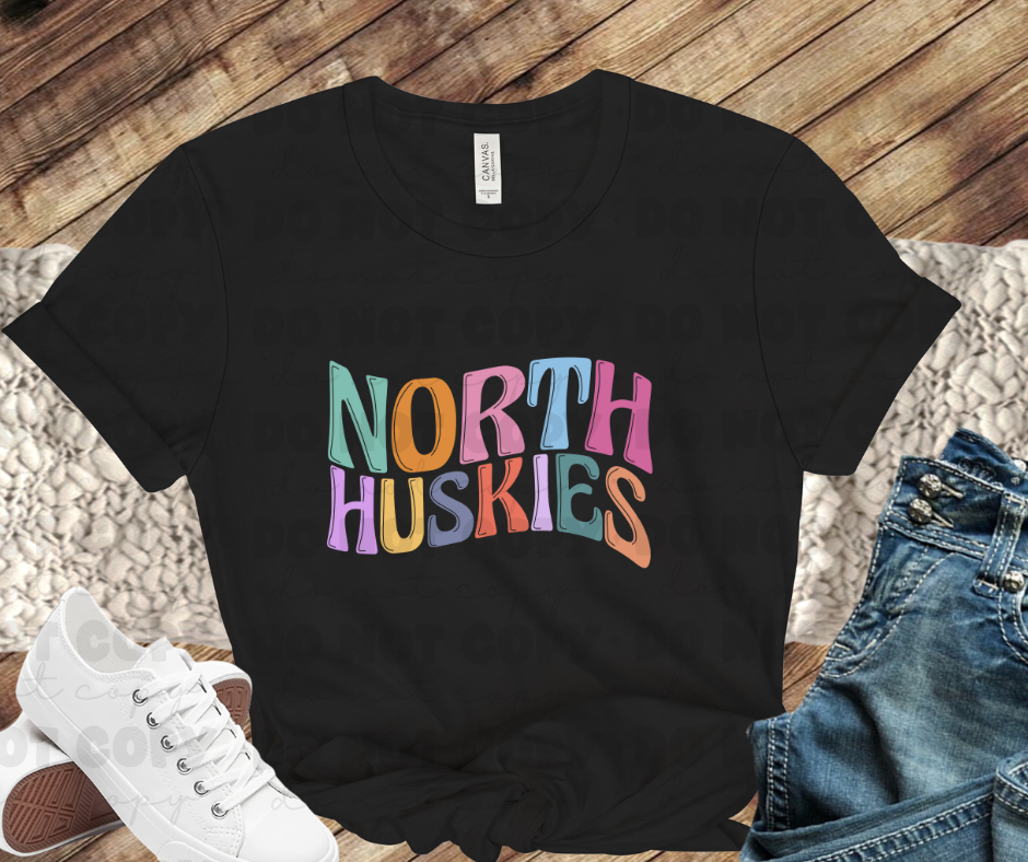 North Huskies wavy