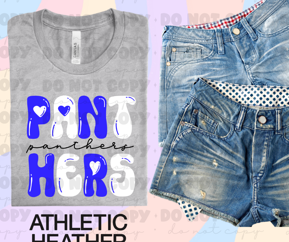 Panthers bubble letters retro