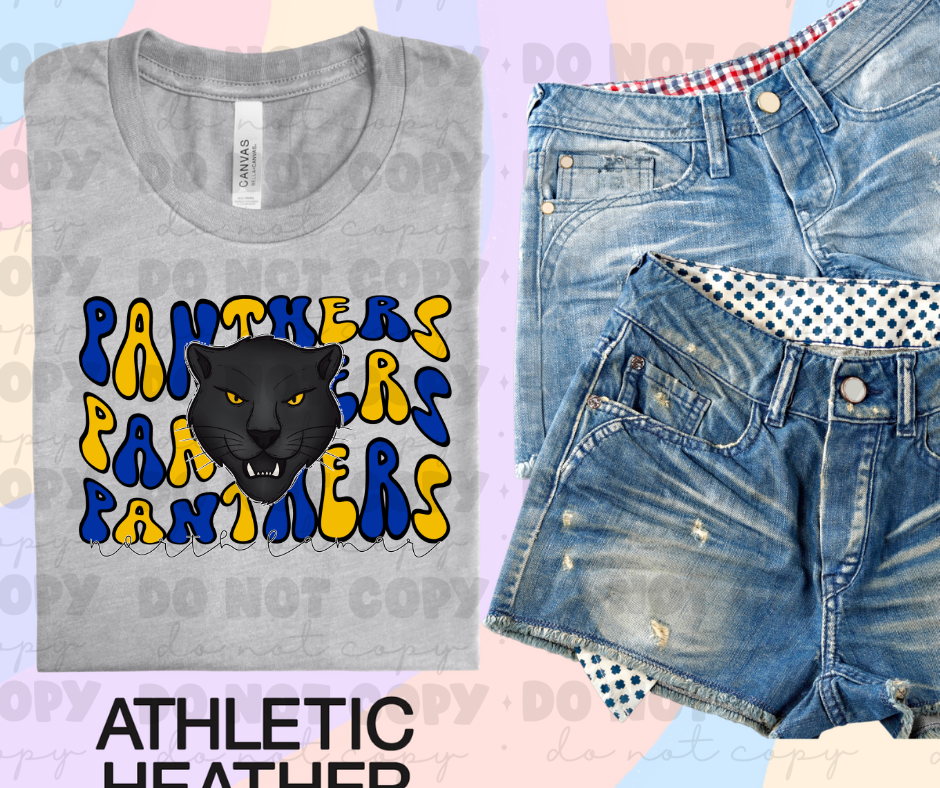 Panthers stacked blue head