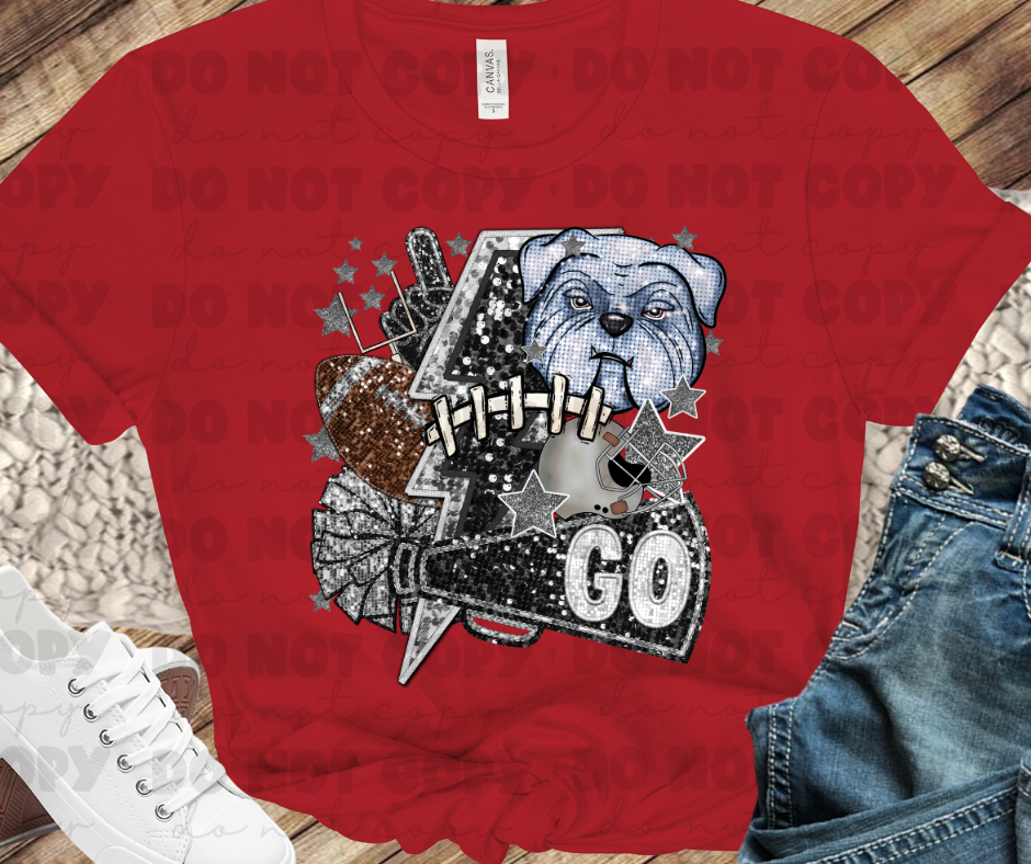 Bulldogs Football Go Glitter