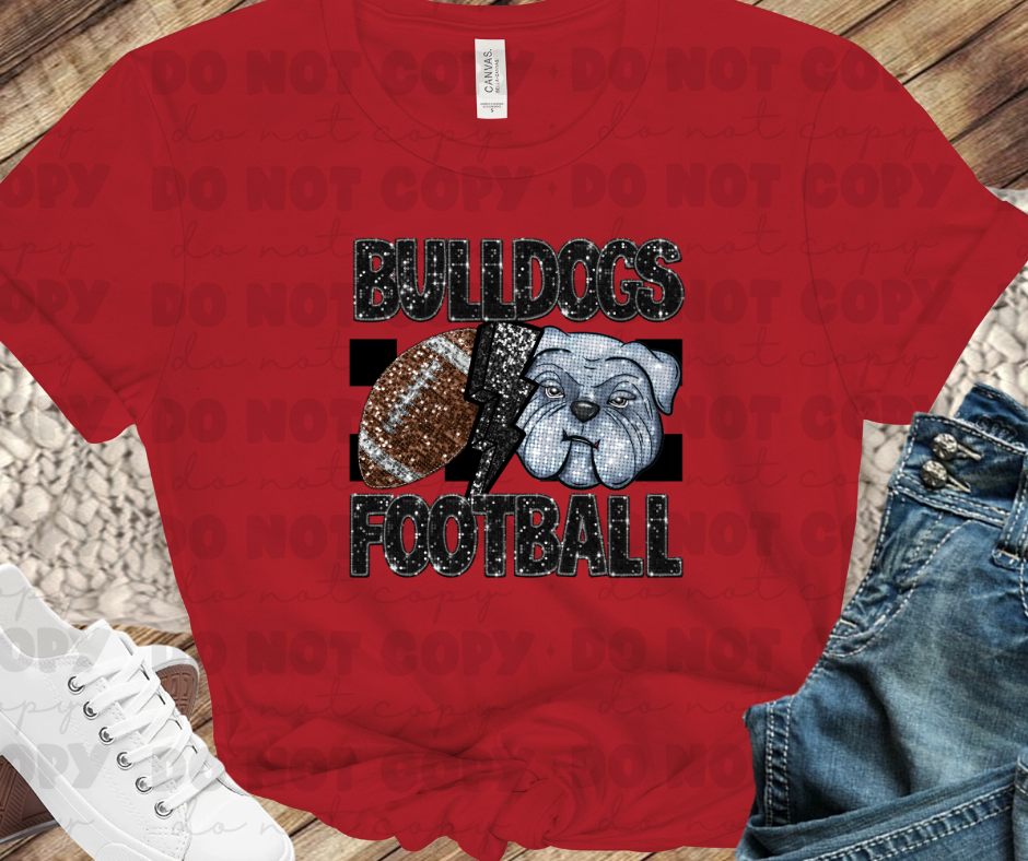 Bulldogs Football Glitter
