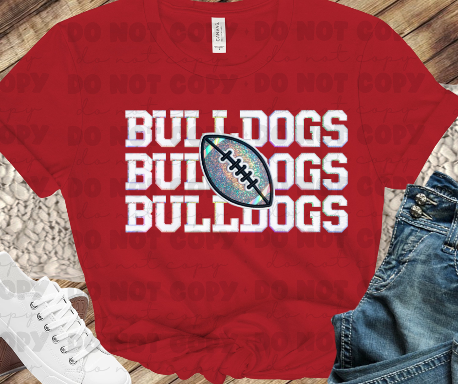 Bulldogs Stacked Football