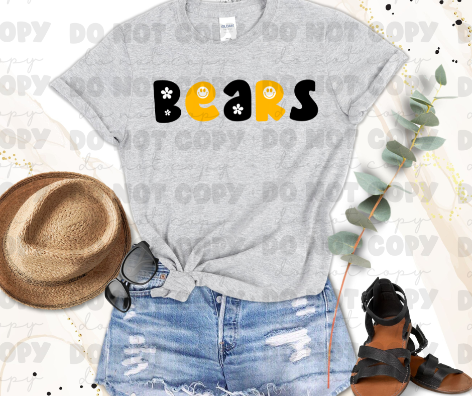 Bears Smiley Face Retro