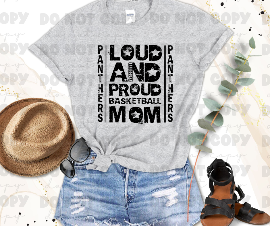 Loud and proud basketball mom panthers