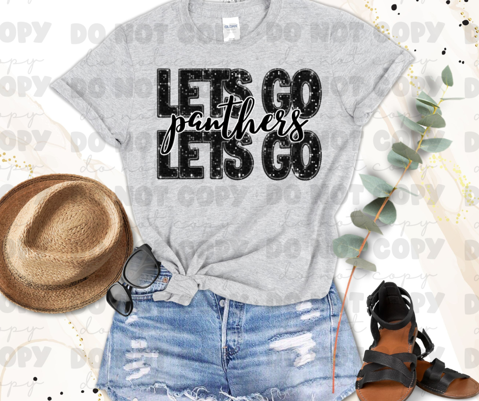 Lets go Panthers glitter