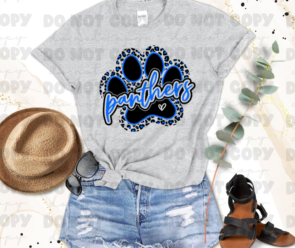 Panthers paw print leopard