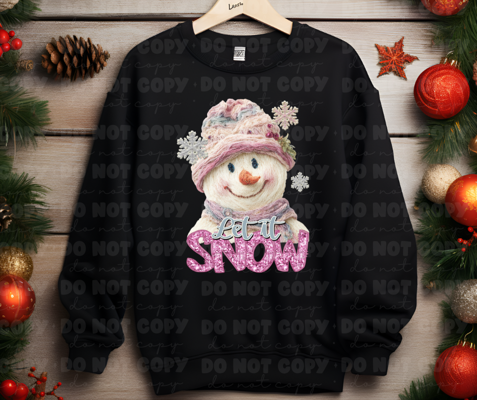Let is snow yarn snowman