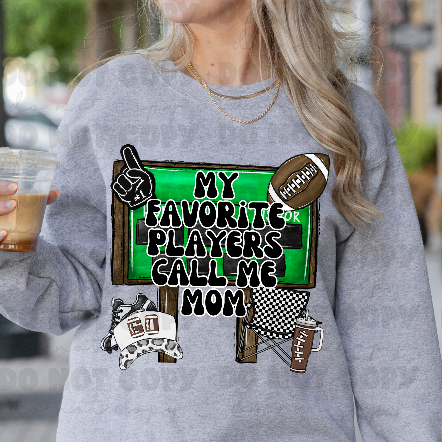 My Favorite Players Call Me Mom Leopard Visor Football Tee