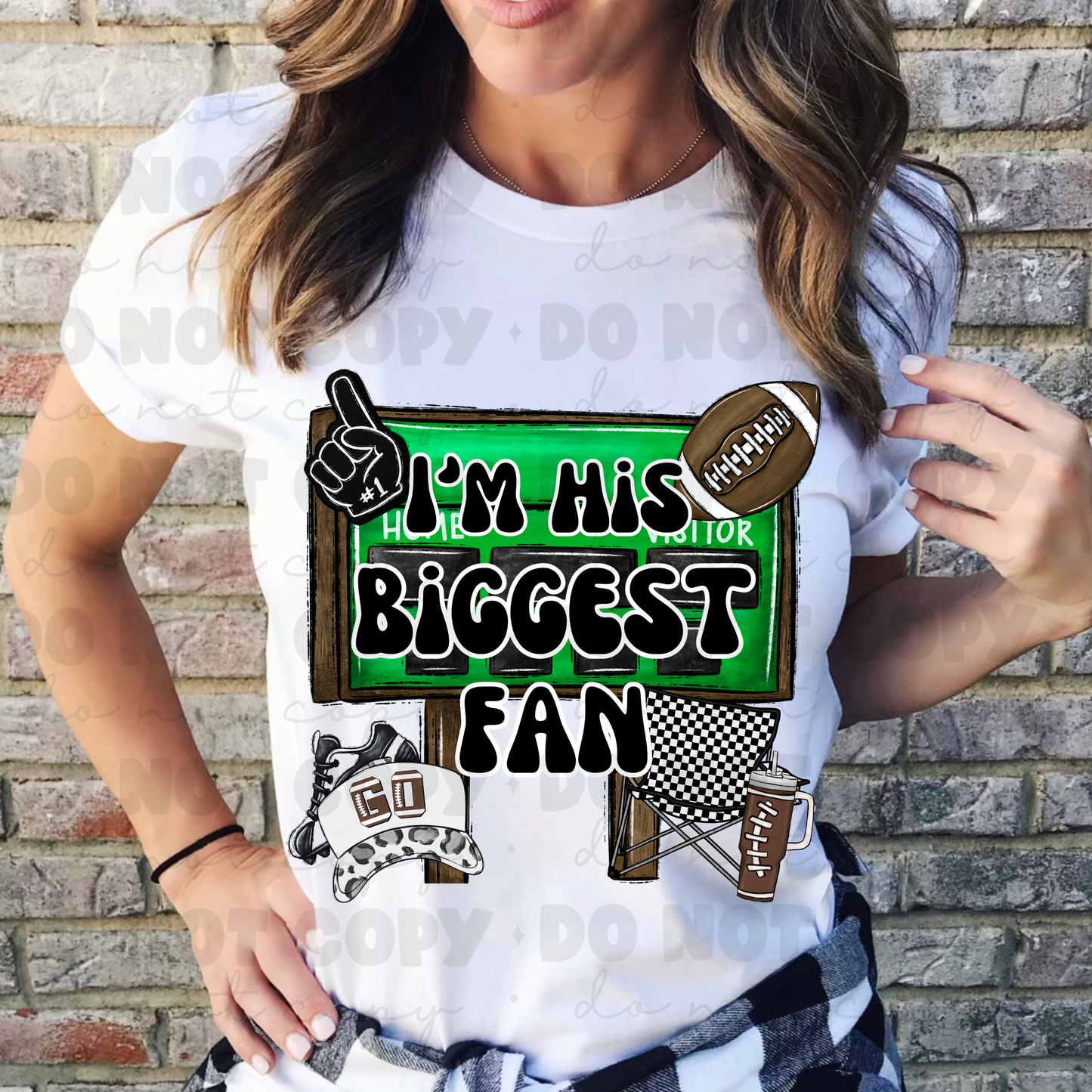 I’m His Biggest Fan Football Tee