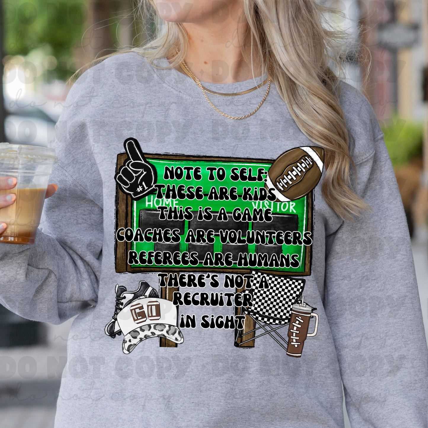 Note To Self Football Tee