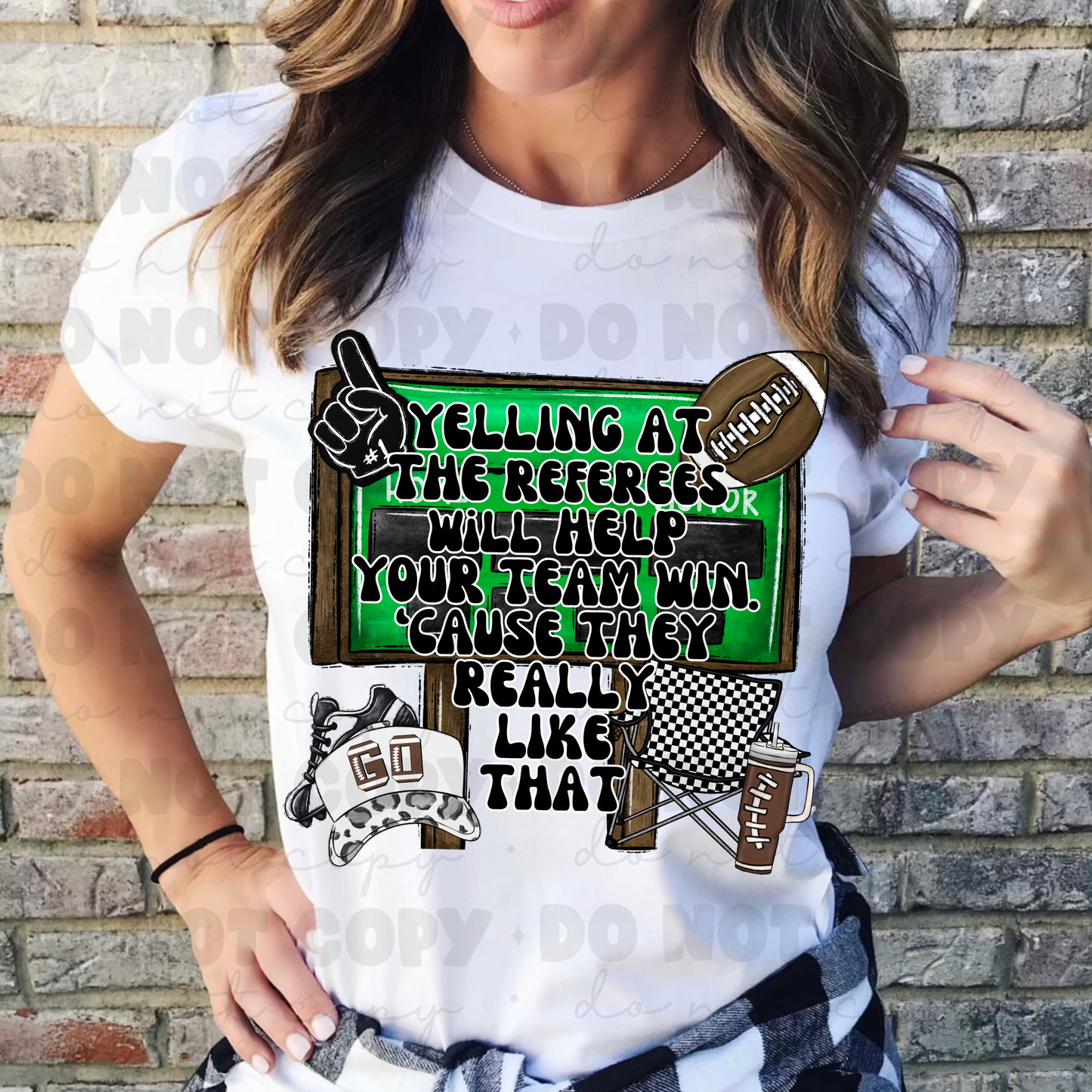 Yelling At The Referees Football Tee