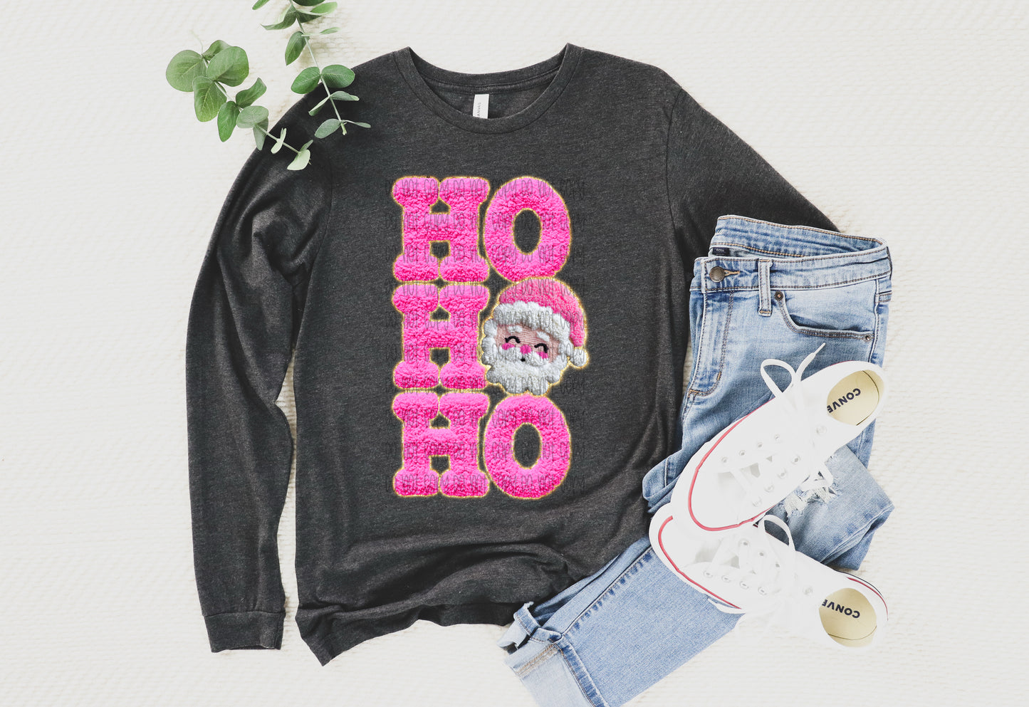 Faux yarn ho ho ho santa