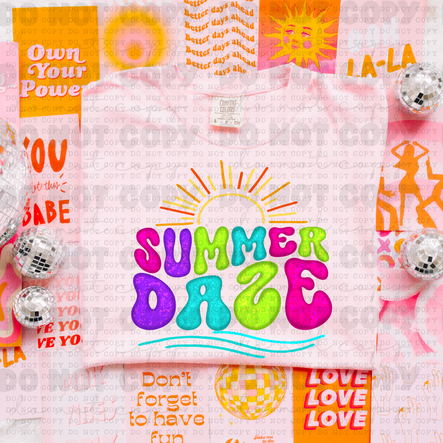 Summer Daze Speckle Half Sun Tee