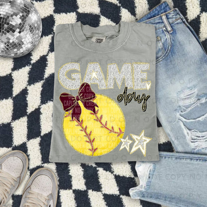 Softball bow drop down menu