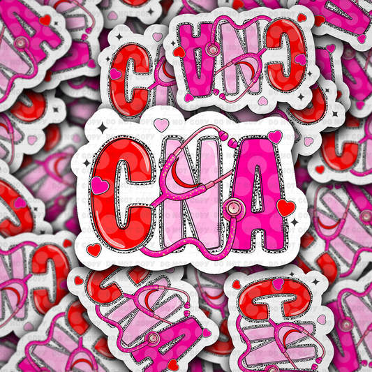 CNA Valentine vinyl die-cut sticker