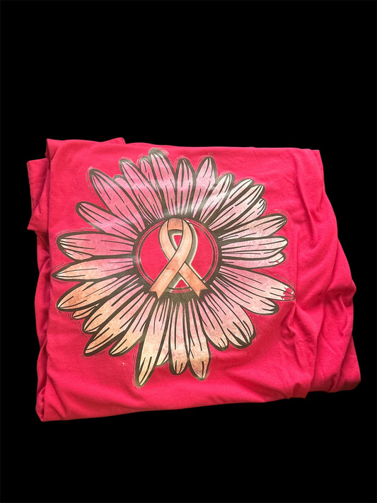 Breast cancer awareness ribbon bella canvas