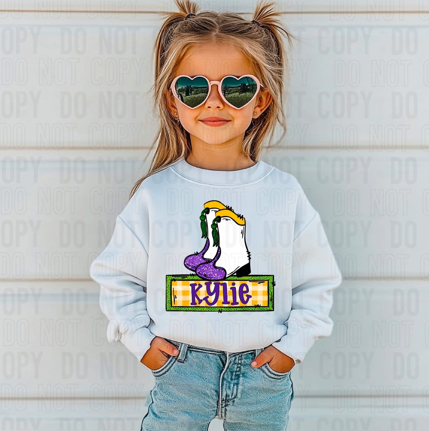 Mardi gras  boots custom girl