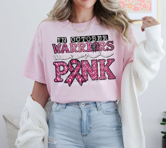 In October Warriors wear pink