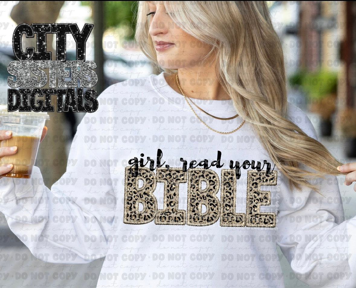 Girl Read your Bible Religious shirts