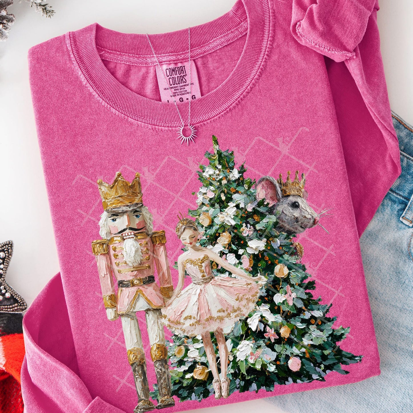 Hand painted nutcracker and ballerina