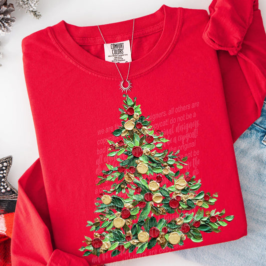 Hand painted christmas tree