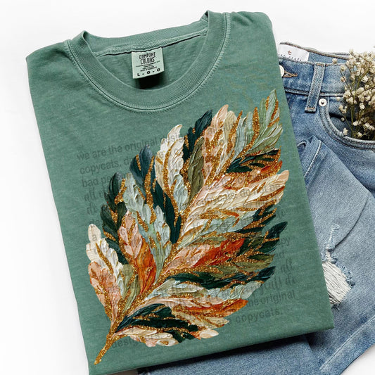 Hand painted leaves