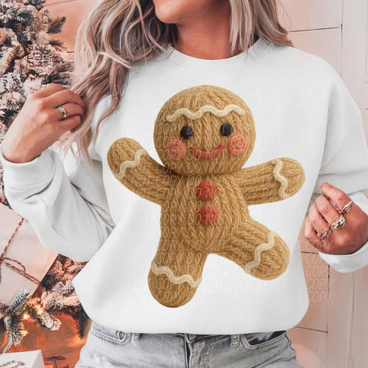 Faux yarn gingerbread