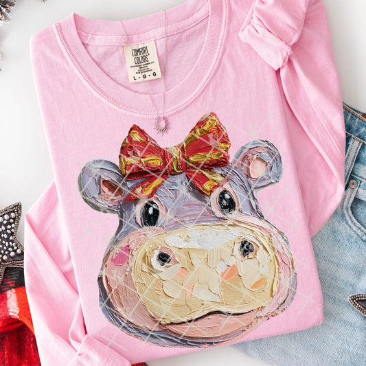 Hand painted hippo