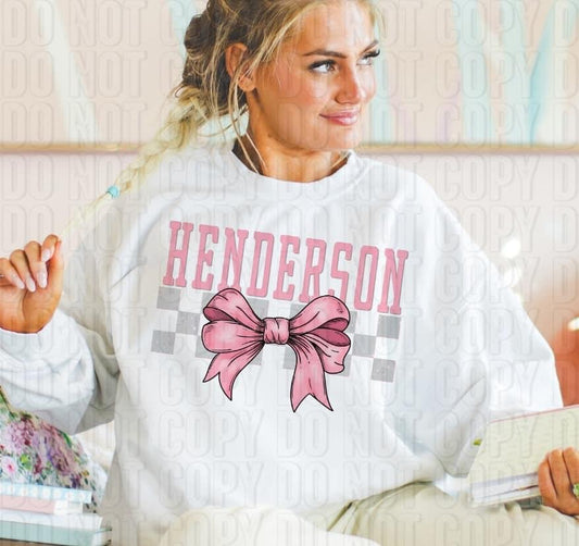 Henderson Bow (checkered pink)